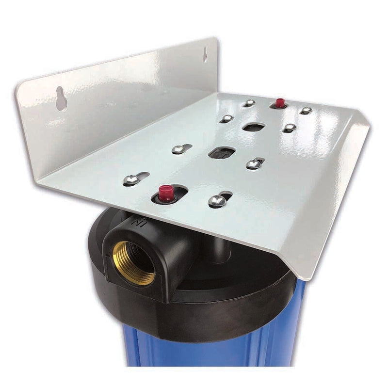 20” Jumbo Reverse Osmosis Double Housing Set With 1” Brass Ports, Bracket & Spanner