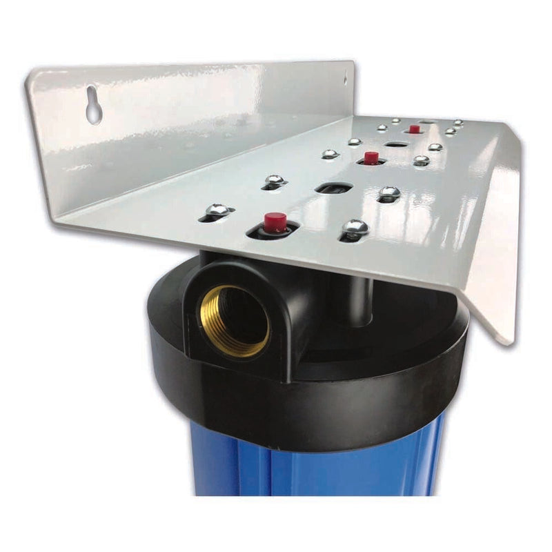 20” Jumbo Reverse Osmosis Triple Housing Set With 1” Brass Ports, Bracket & Spanner