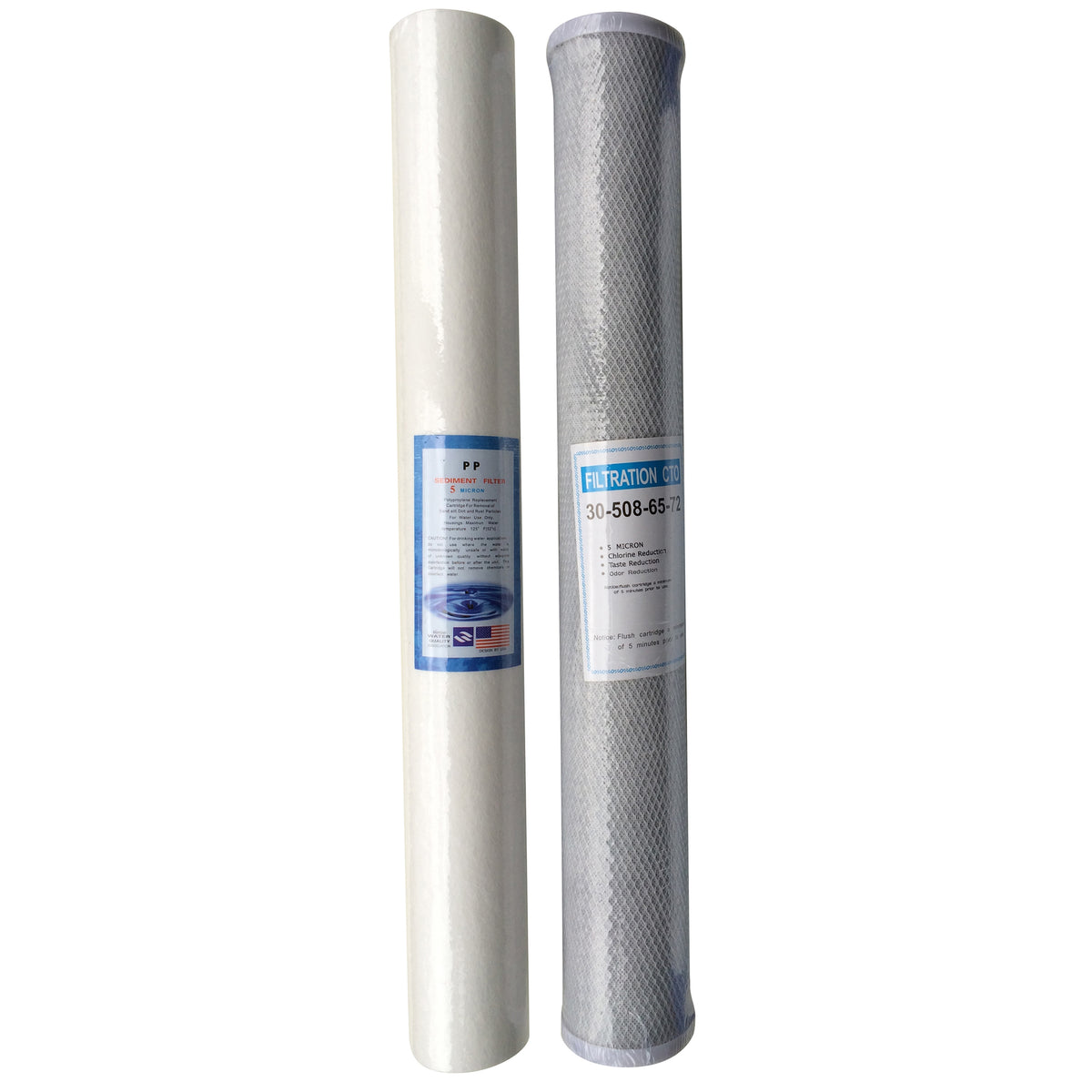 20" Sediment and Carbon Block Pre Filters Set — Finest Filters