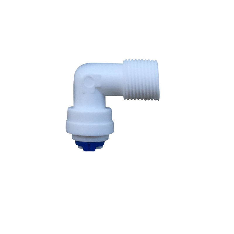 1/4" Elbow to 3/8" BSP Screw Thread Connector Push Fit RO Fitting