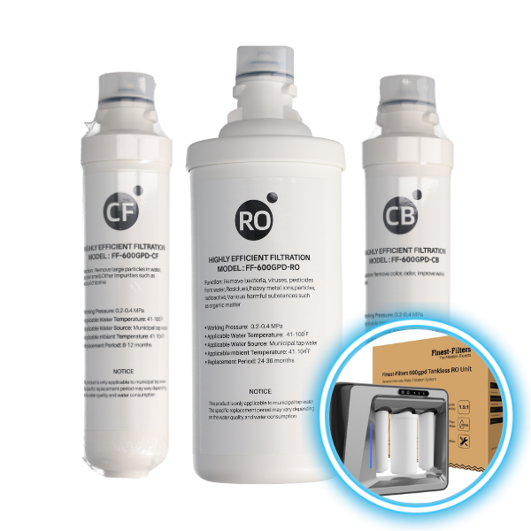 Replacement Filters for Finest Filters 600GPD Tankless RO Unit (3-pack)