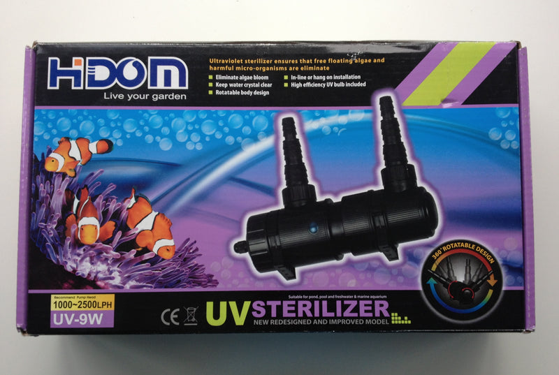 9w Pond and Aquarium UV Steriliser / Clarifier