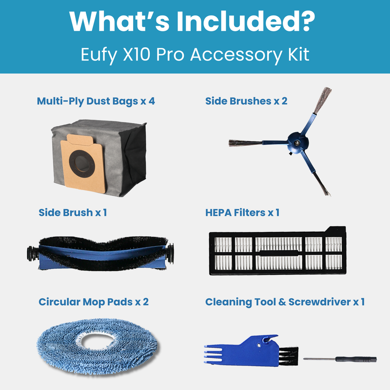 Finest-Filters Accessories Kit Compatible with Eufy X10 Pro Omni