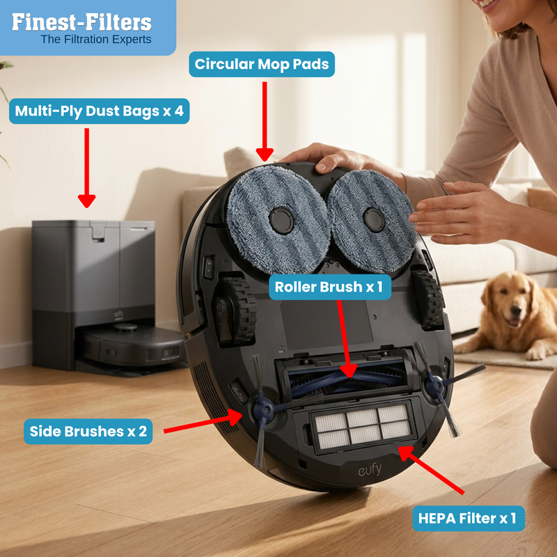 Finest-Filters Accessories Kit Compatible with Eufy X10 Pro Omni