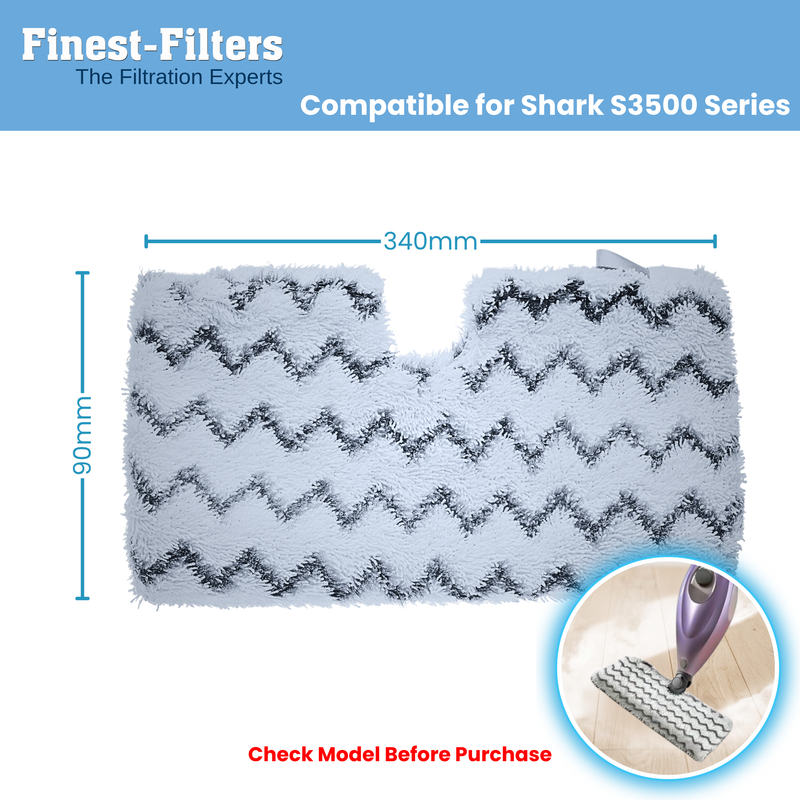 Finest-Filters Compatible Steam Mop Replacement Pads for Shark Pocket Mop S3500