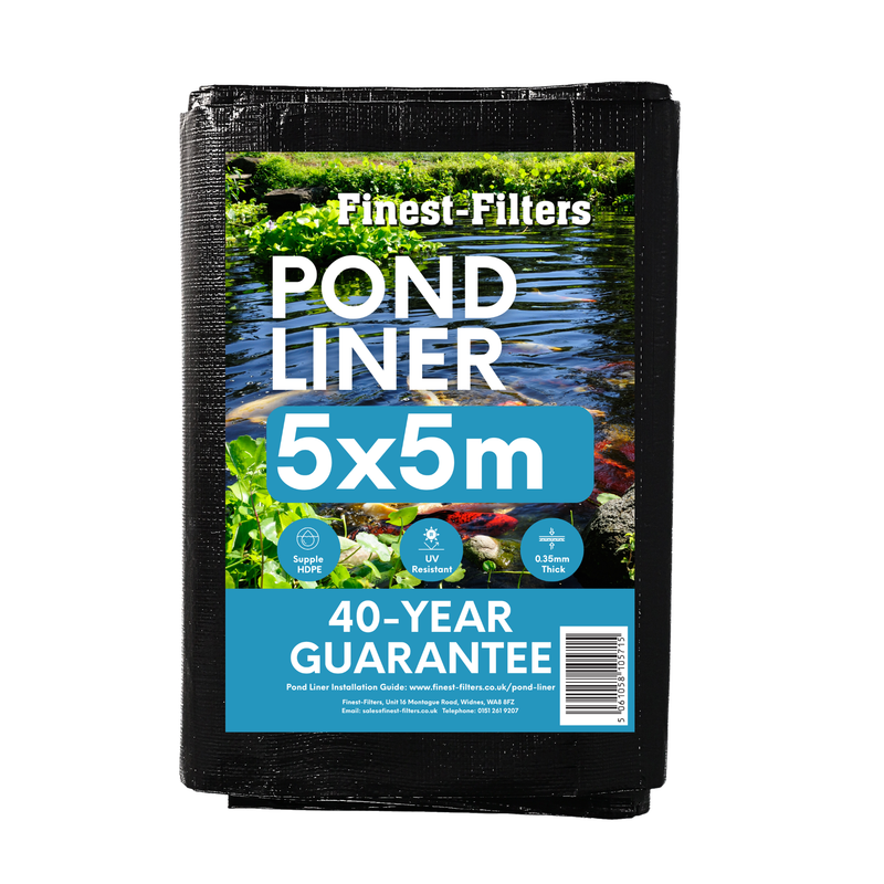 0.35mm HDPE Pond Liner & Underlay Options - 40yr Guarantee (2x2m - 9x12m)