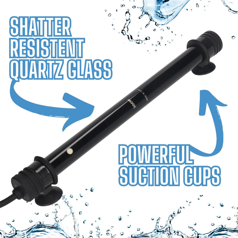 Hidom Submersible Aquarium Quartz Glass Adjustable Heater