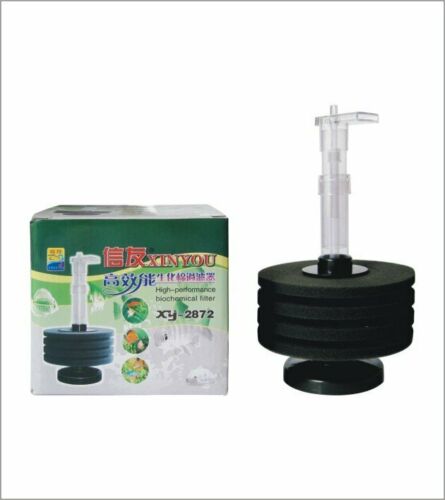 Air Driven Aquarium Sponge Bio-Filter Adjustable Height - XY-287 Range - 3 Sizes