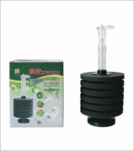 Air Driven Aquarium Sponge Bio-Filter Adjustable Height - XY-287 Range - 3 Sizes