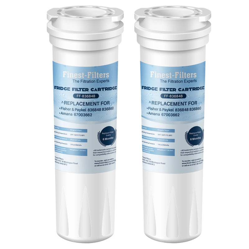 Compatible with Fisher & Paykel 836848 Fridge Water Filter (2 Pack)