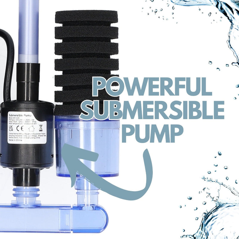 Aquarium Sponge Internal Bio Filter With Built In Pump