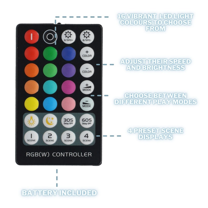 Submersible Aquarium Multicolour LED Light with Remote Control