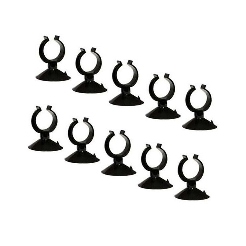 Aquarium Pipe Clips with Suction Cups (Pack of 10)