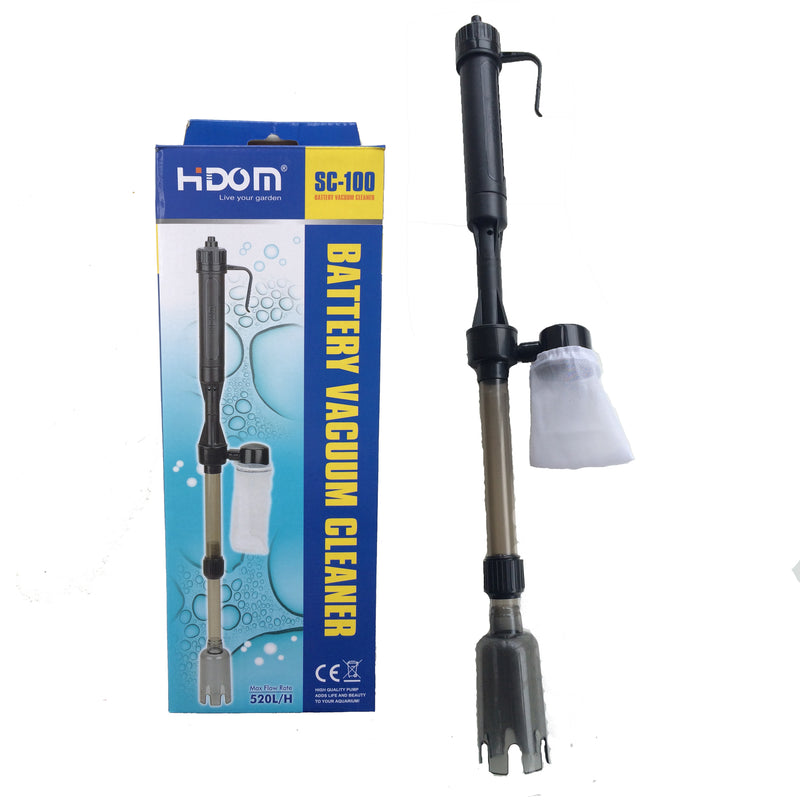 Aquarium Gravel Battery Fish Tank Vacuum Siphon Syphon Cleaner Filter Pump