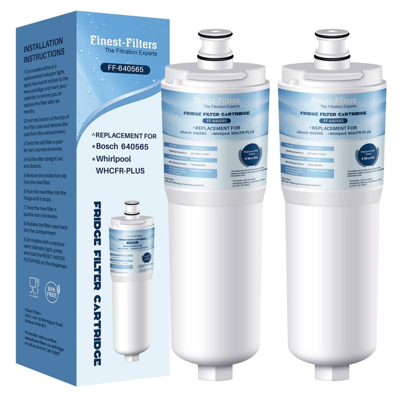 2 x Fridge Water Filter Compatible with 3M CS-52 for Bosch 640565