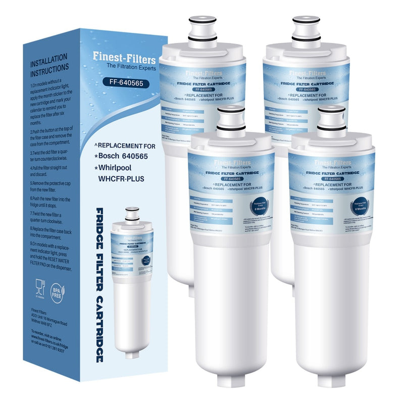 4 x Fridge Water Filter Compatible with 3M CS-52 for Bosch 640565