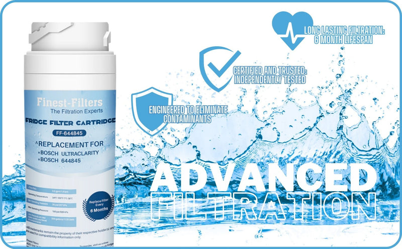 Compatible with Bosch UltraClarity 644845 Fridge Water Filter (4 Pack)