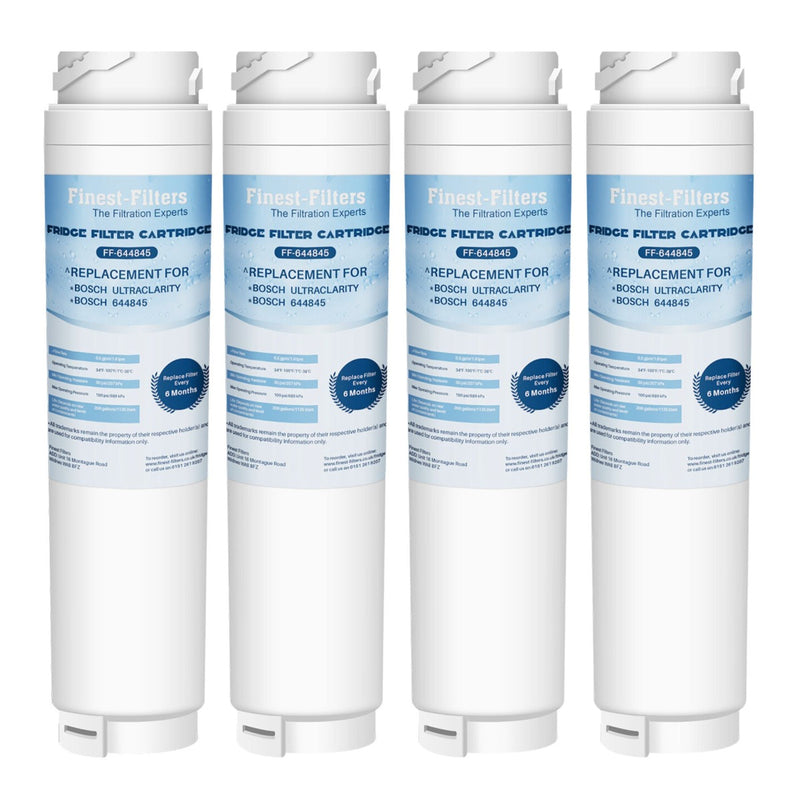 Compatible with Bosch UltraClarity 644845 Fridge Water Filter (4 Pack)