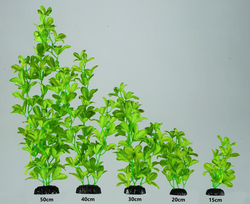 Silk Plant Aquarium Ornament in Various Sizes (Green Ludwigia)