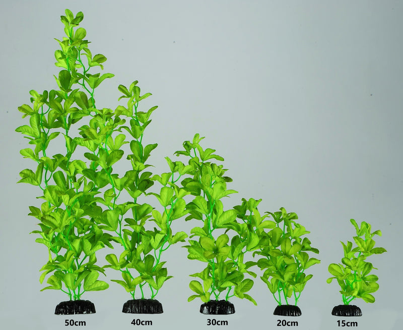 Silk Plant Aquarium Ornament in Various Sizes (Green Ludwigia)