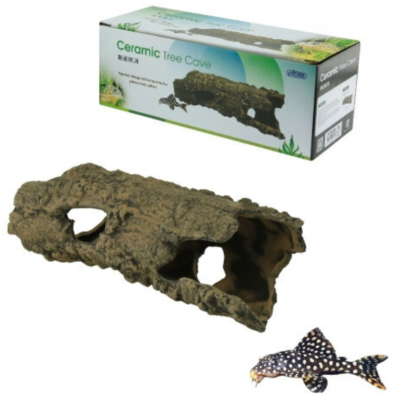 Ceramic Tree Cave Hiding Shelter Home For Pleco Aquarium