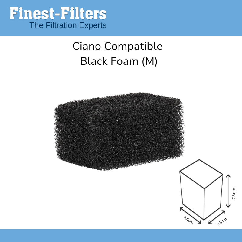 Ciano Medium (M) Compatible Black Foam Filter – 30ppi