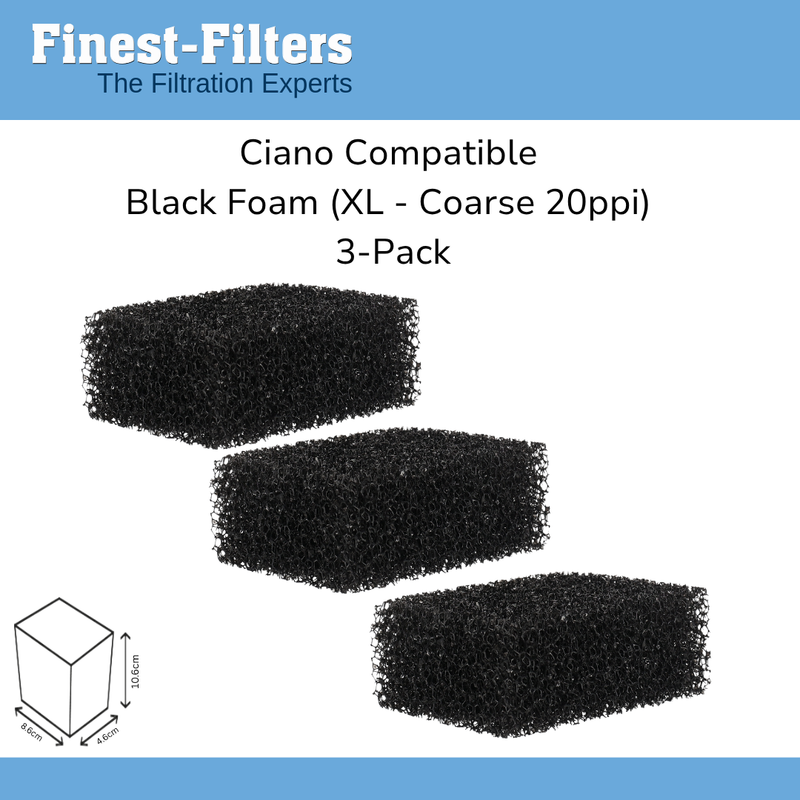 Ciano Compatible XL Black Coarse 20ppi Foams - 3 Pack