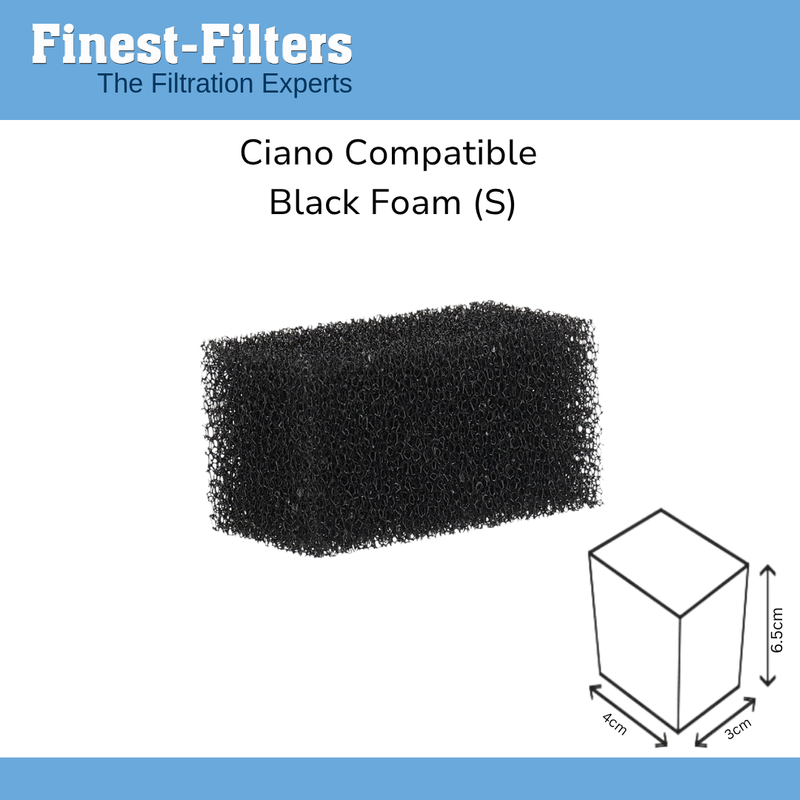 Ciano (S) Compatible Black Foam Filter Multipack x6