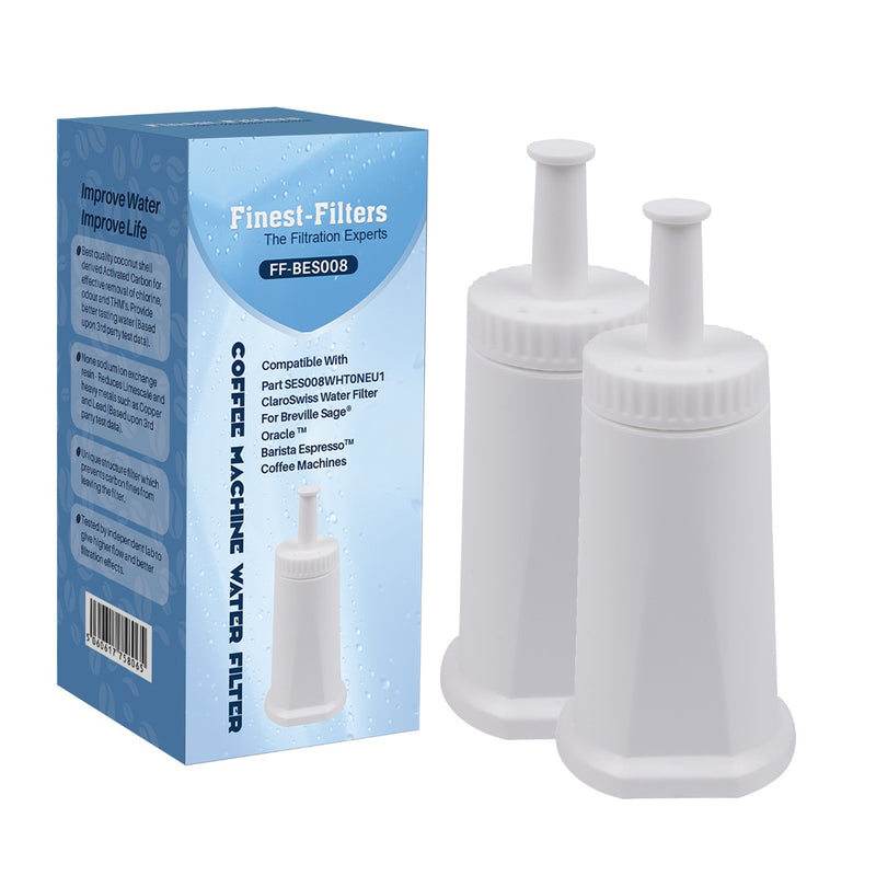 Water Filter Cartridge for Sage Barista Espresso Coffee Machine Claro Swiss (2 Pack)