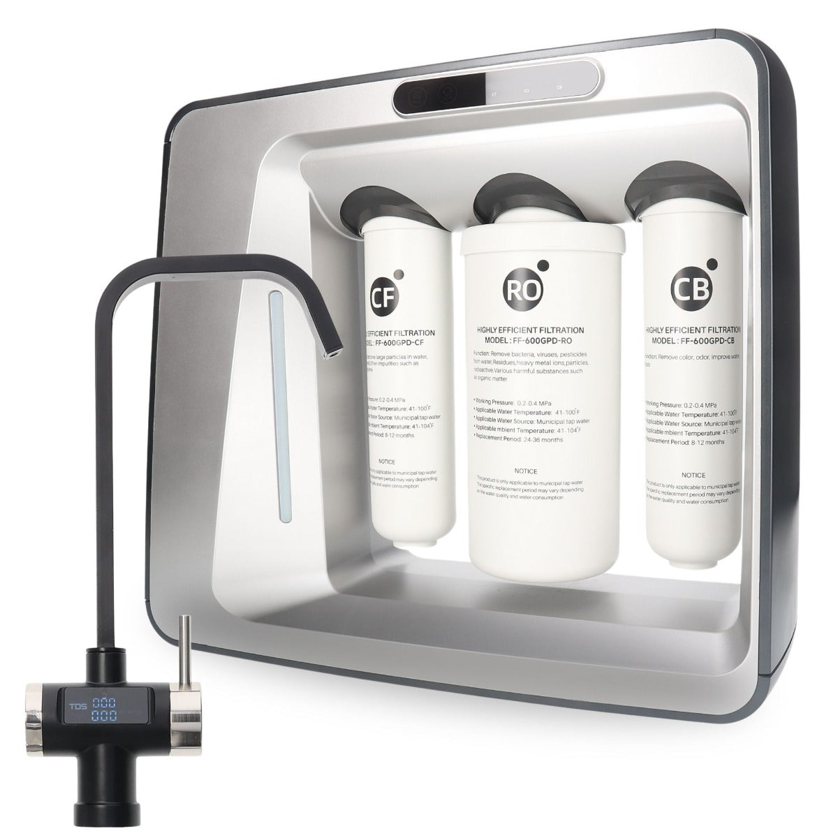 600gpd Tankless Reverse Osmosis RO Unit With Faucet — Finest Filters