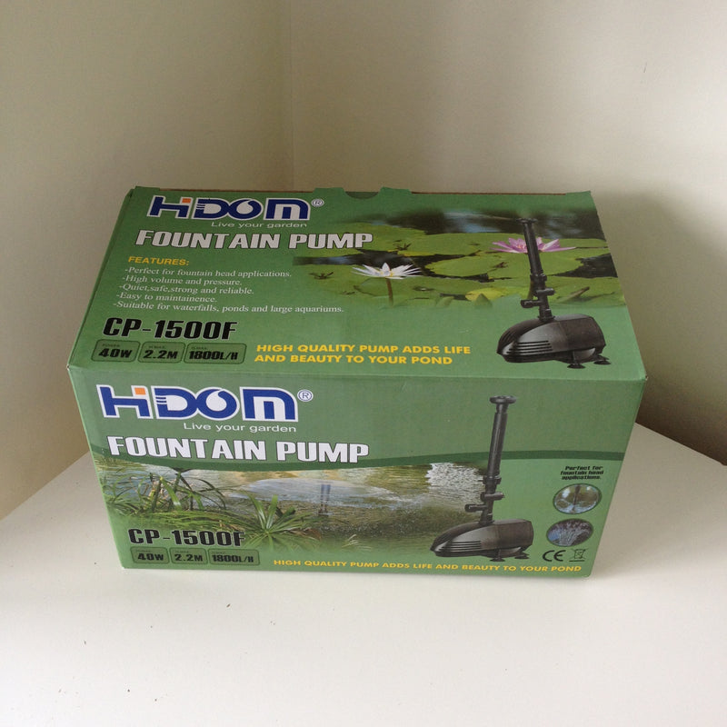 Hidom 1800l/h Pond Pump with Fountain Set (CP-1500F)