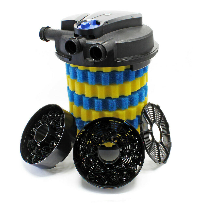 Pressurised Auto Cleaning Pond Filter with UV Steriliser Clarifier - 8 Sizes