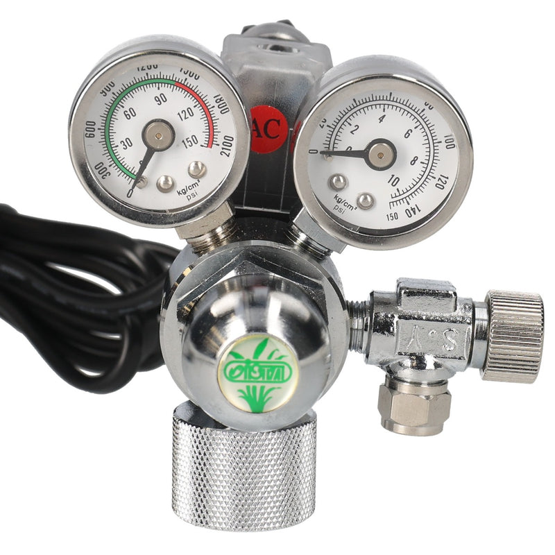 Twin Gauge CO2 Controller Vertical (Face-Up) CO2 Pressure Indicator