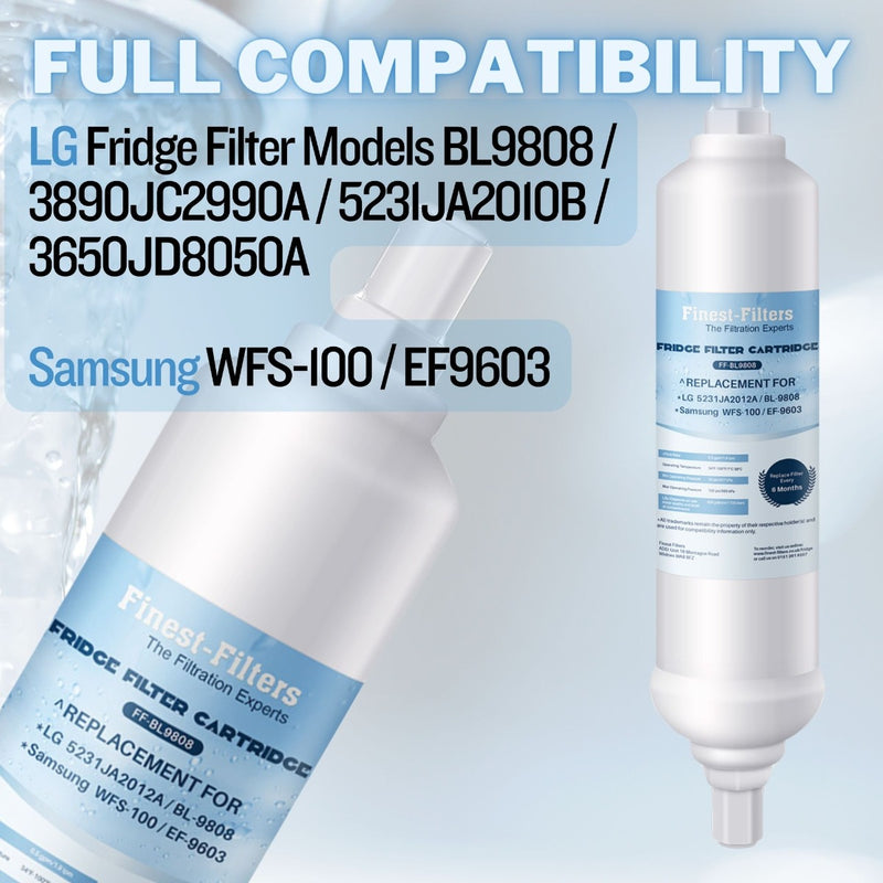 Compatible LG BL9808 Inline External Fridge Filter (2 Pack)
