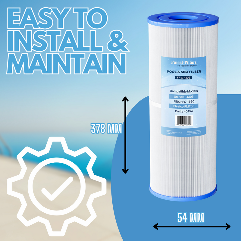 Spa Filter Cartridge For Pleatco PMT50 / Unicel C-4305