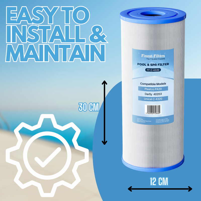 Hot Tub Filter For Pleatco PA20 / Darlly 40203 / Unicel C-4320