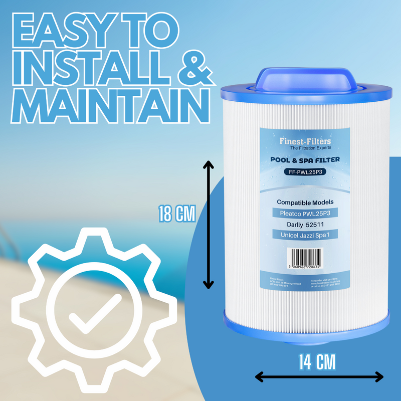 Spa Filter Cartridge For Pleatco PWL25P3
