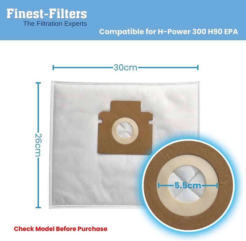 Finest-Filters Compatible Vacuum Cleaner Dust Bags for Hoover H90 (5/10pk)