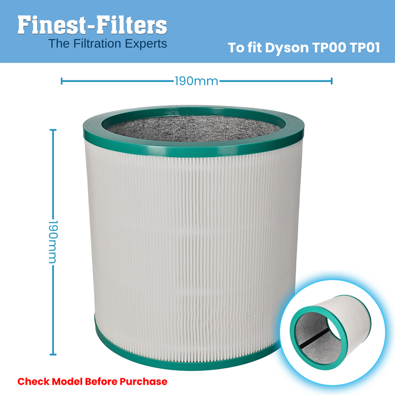 Finest-Filters HEPA Filter Compatible with TP01 Dyson Pure Cool Link and More