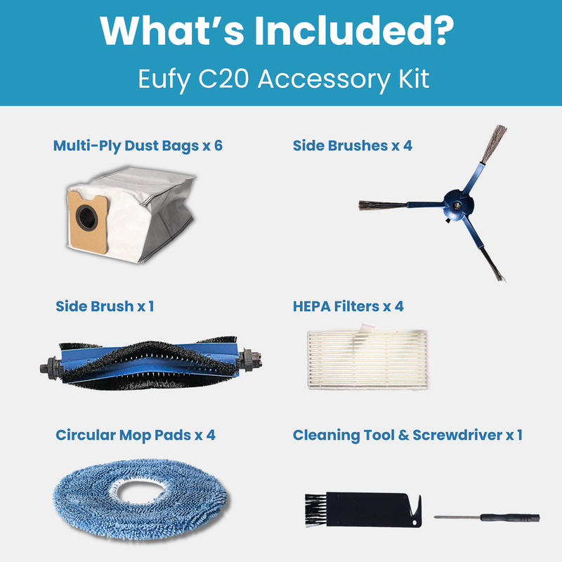 Finest-Filters Accessories Kit Compatible with Eufy C20