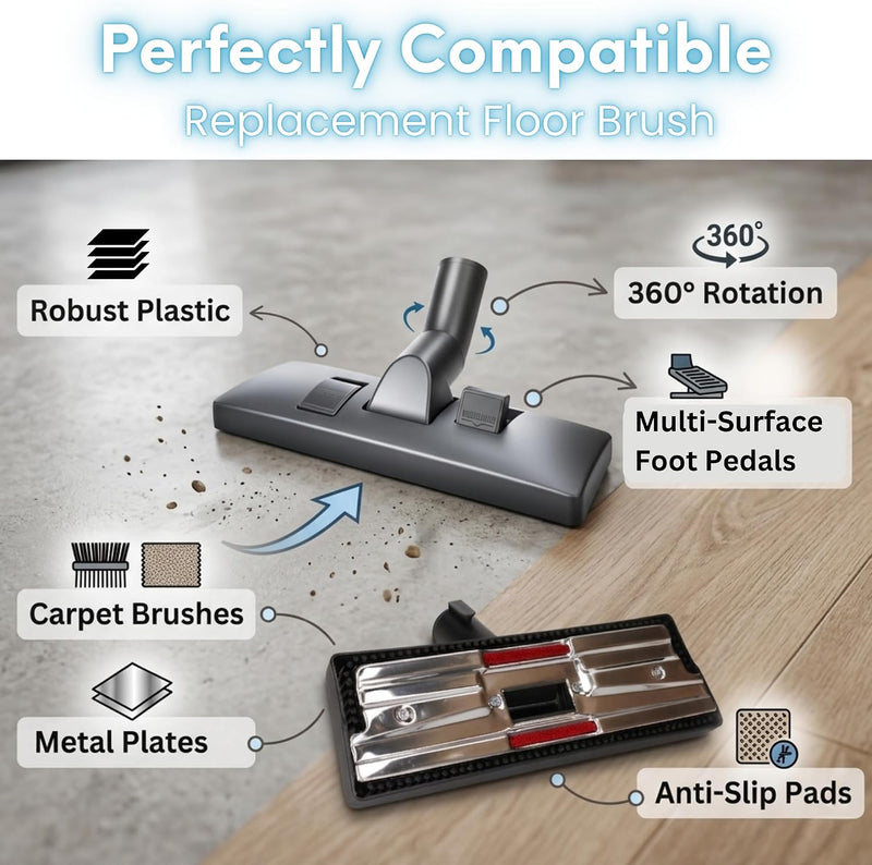 Finest-Filters Compatible Extra Wide 300mm Floor Brush Tool