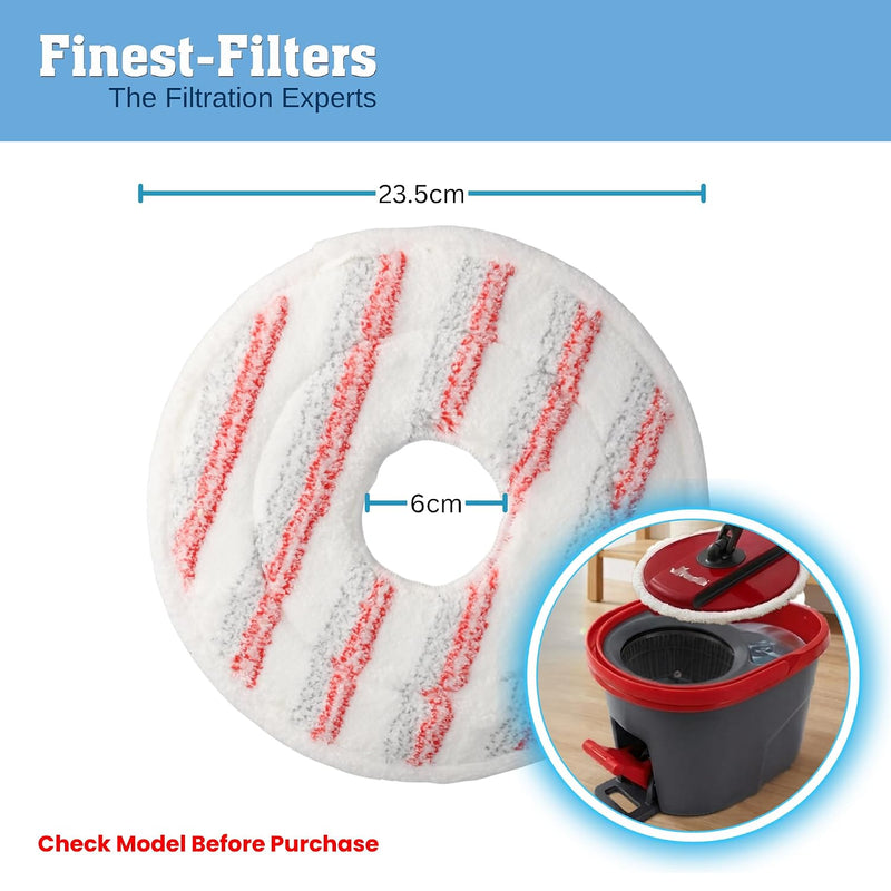 Finest-Filters Replacement Mop Pads Compatible with Vileda SpinClean