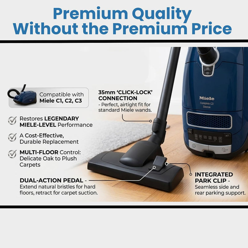 Finest-Filters Compatible Floor Brush Tool for Miele