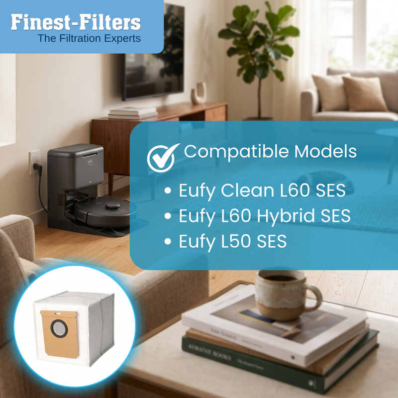 Finest-Filters Dust Bags Compatible with Eufy Clean L50 (12pk)