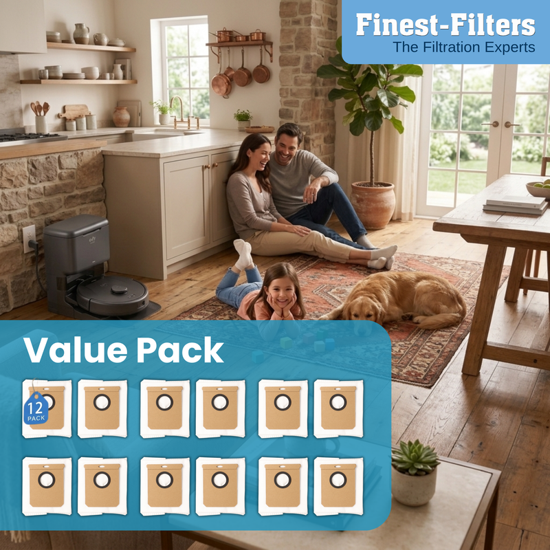 Finest-Filters Dust Bags Compatible with Eufy Clean L50 (12pk)