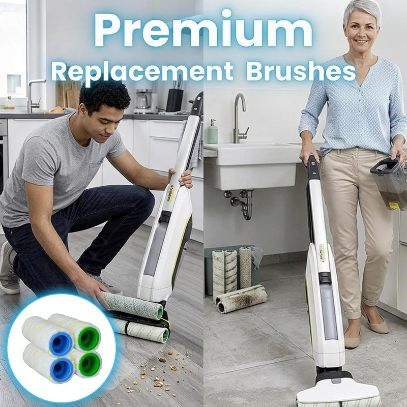 Finest-Filters Roller Brushes Compatible with Kärcher FC3 & more
