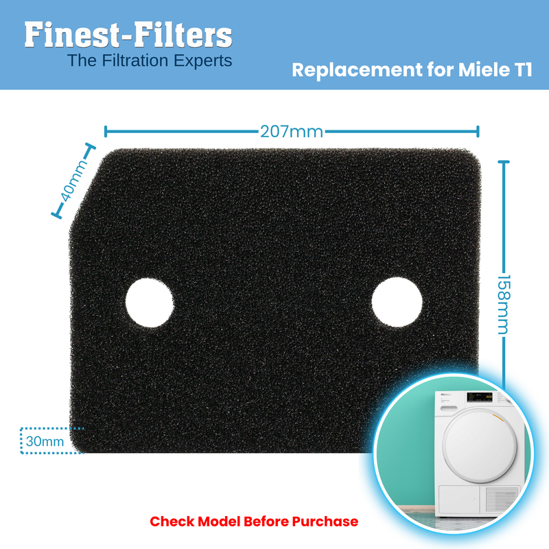 Finest-Filters Compatible Filter Replacement for Miele Tumble Dryers