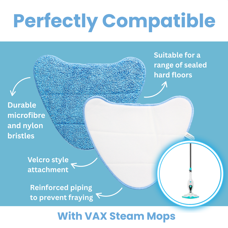 Finest-Filters Compatible Steam Mop Pads for Vax (6 Pack)