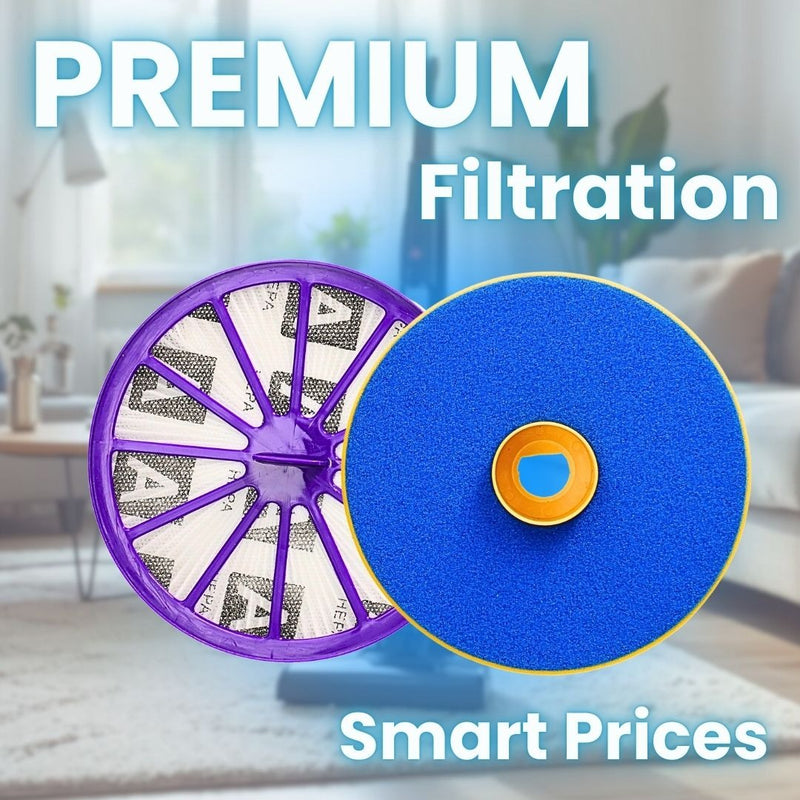 Pre-Motor and HEPA Filter Set Compatible with Dyson DC07