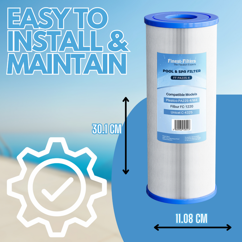 Spa Filter Cartridge For Pleatco PA225-4 / Unicel C-4325